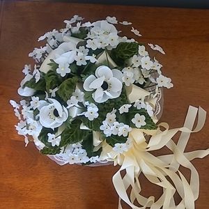 Vintage - 1975 Faux Flower Bridal Bouquet